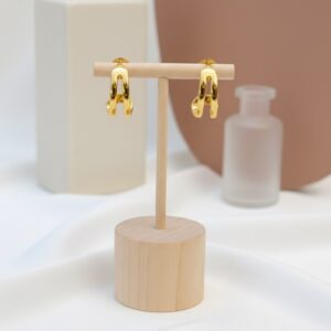 Argola Organic banho ouro