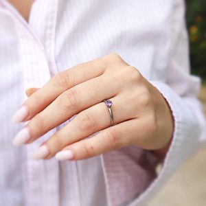 Anel Solitário Lavanda