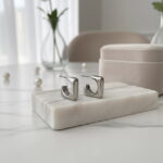 Argola Quadrada Ródio