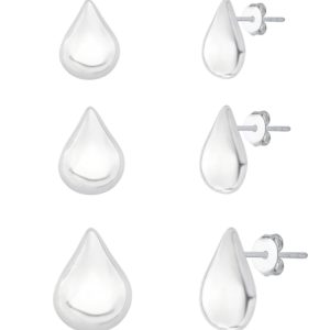 Trio gota prata 925