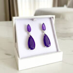 Brinco Royale Purple Ródio