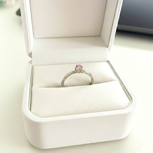 Anel Solitário Rosa Bebê