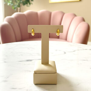 Argola Elegance P banho ouro