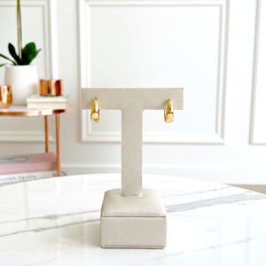 Argola Elegance M banho ouro