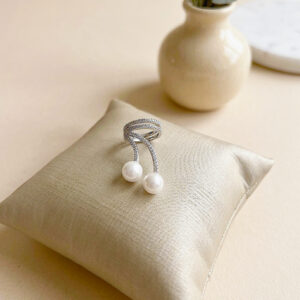 Piercing Fake pérola ródio branco