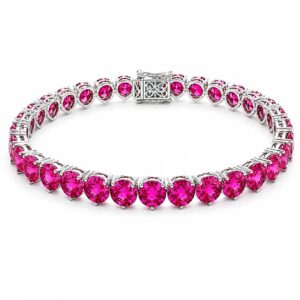 Pulseira riviera rosa magenta