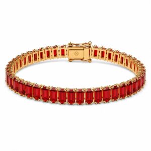 Pulseira riviera baguete Rubi